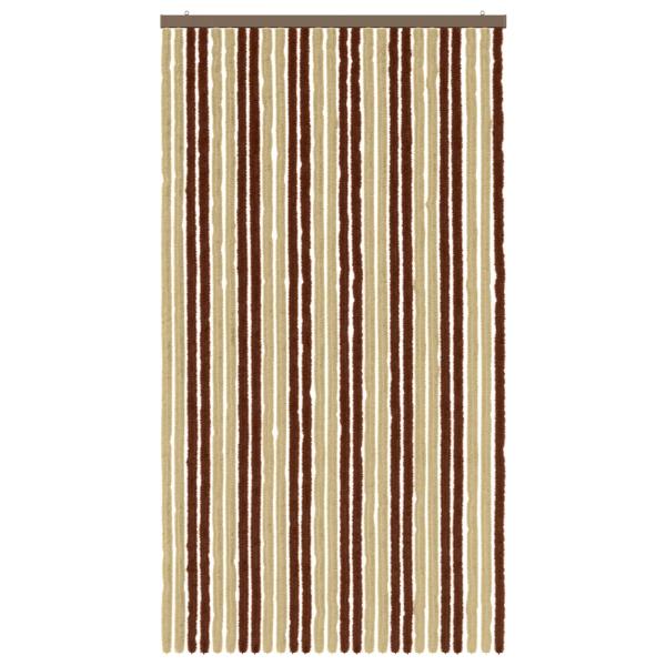 Insektenschutzvorhang Chenille Braun und Beige 118 x 220 cm