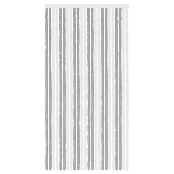 Insektenschutzvorhang Chenille Grau und Weiß 100 x 200 cm