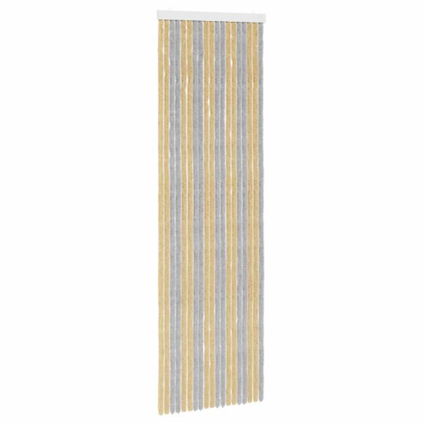Insektenschutzvorhang Chenille Grau und Beige 56 x 185 cm