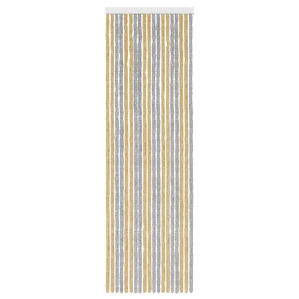 Insektenschutzvorhang Chenille Grau und Beige 56 x 185 cm