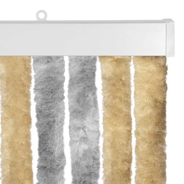 Insektenschutzvorhang Chenille Grau und Beige 56 x 185 cm