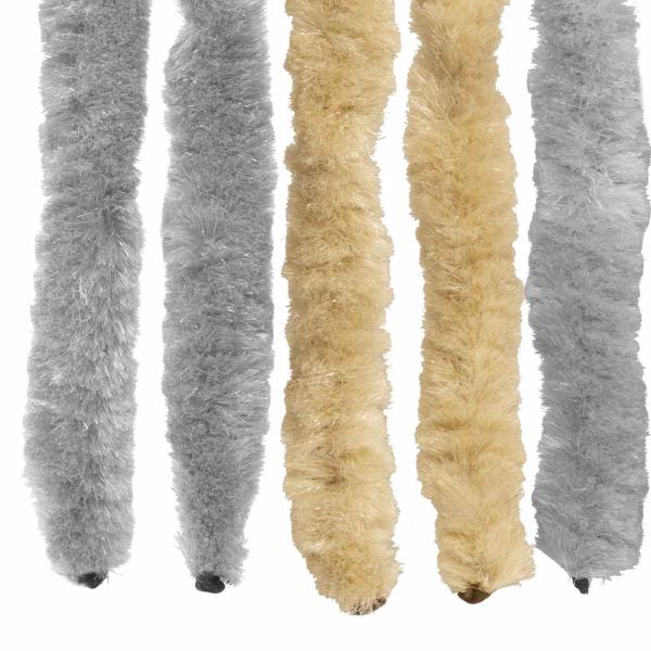 Insektenschutzvorhang Chenille Grau und Beige 56 x 185 cm