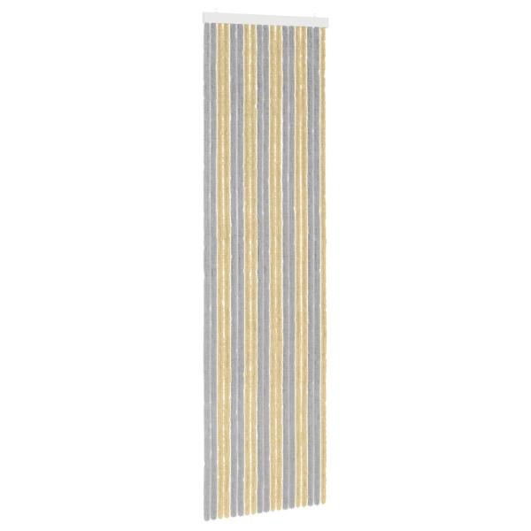 Insektenschutzvorhang Chenille Grau und Beige 56 x 200 cm