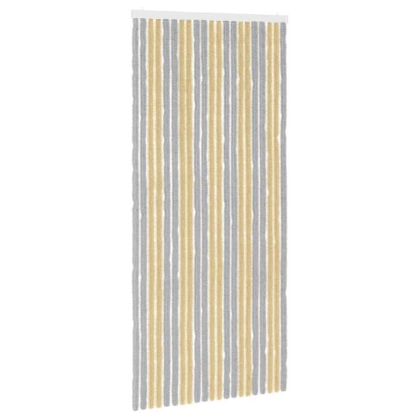 Insektenschutzvorhang Chenille Grau und Beige 90 x 200 cm