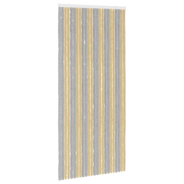 Insektenschutzvorhang Chenille Grau und Beige 100 x 220 cm