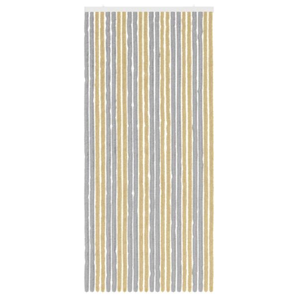 Insektenschutzvorhang Chenille Grau und Beige 100 x 220 cm
