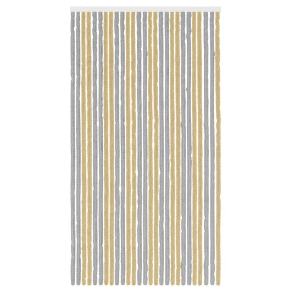 Insektenschutzvorhang Chenille Grau und Beige 118 x 220 cm