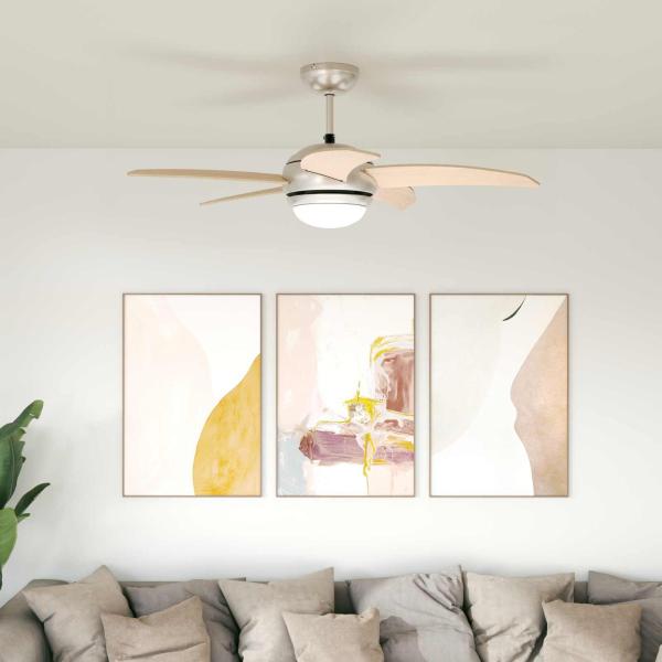 ARDEBO.de - Deckenventilator mit Licht und Fernbedienung Ø 110 cm Sonoma