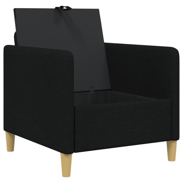 Sofa mit Stauraum Schwarz 72 x 78 x 87 cm Polyester