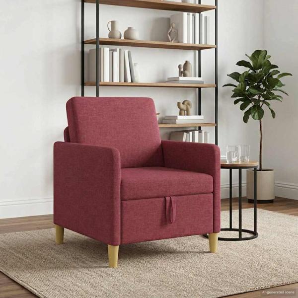 ARDEBO.de - Sofa mit Stauraum Weinrot 72 x 78 x 87 cm Polyester