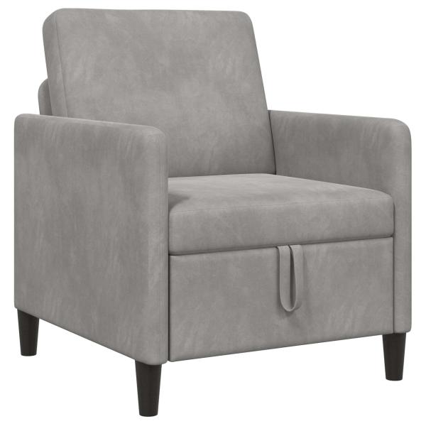 Sofa mit Stauraum Hellgrau 72 x 78 x 87 cm Polyester