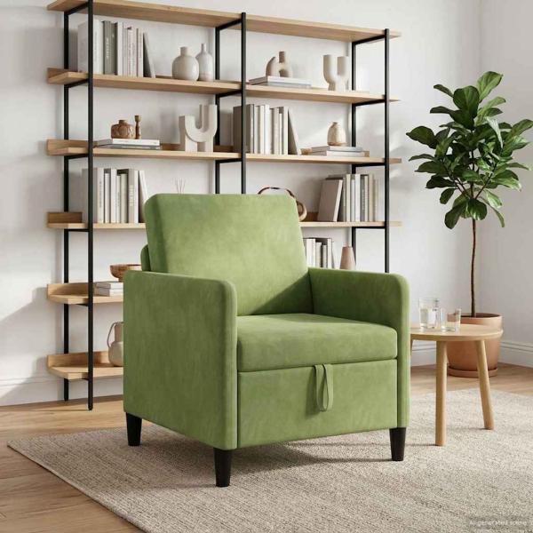 Sofa mit Stauraum Hellgrün 72 x 78 x 87 cm Polyester
