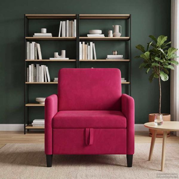 Sofa mit Stauraum Weinrot 72 x 78 x 87 cm Polyester