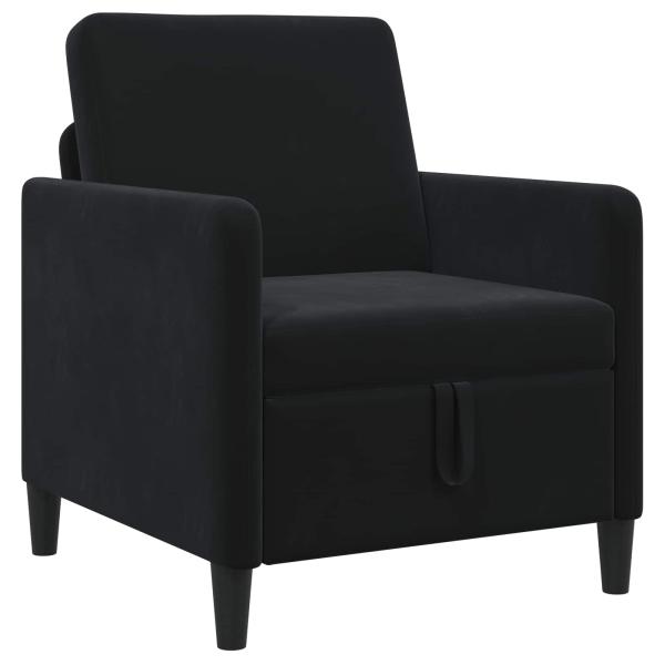 Sofa mit Stauraum Schwarz 72 x 78 x 87 cm Polyester