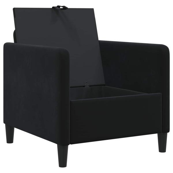 Sofa mit Stauraum Schwarz 72 x 78 x 87 cm Polyester