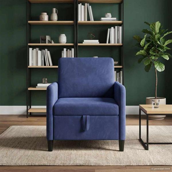 ARDEBO.de - Sofa mit Stauraum Polizeiblau 72 x 78 x 87 cm Polyester
