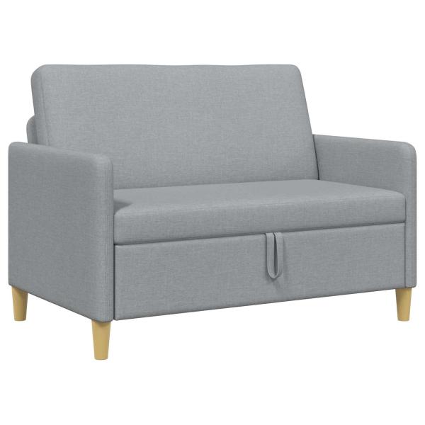 Sofa mit Stauraum Hellgrau 122 x 78 x 87 cm Polyester