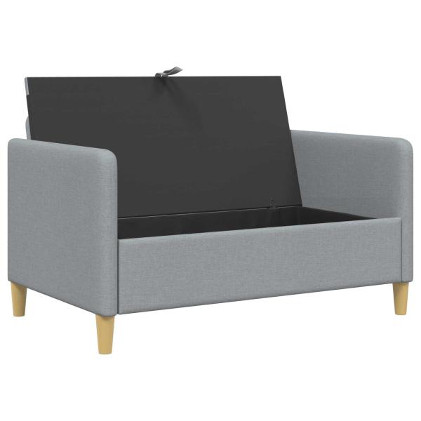Sofa mit Stauraum Hellgrau 122 x 78 x 87 cm Polyester