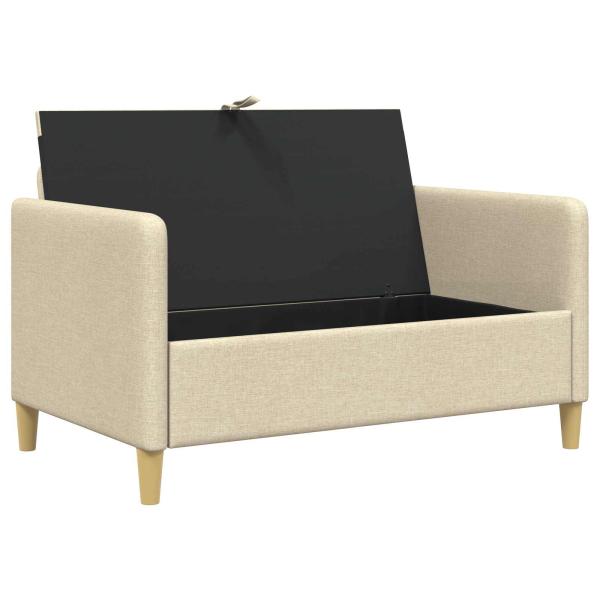 Sofa mit Stauraum Creme 122 x 78 x 87 cm Polyester