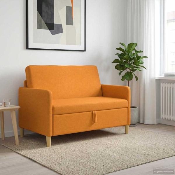 ARDEBO.de - Sofa mit Stauraum Dunkelgelb 122 x 78 x 87 cm Polyester