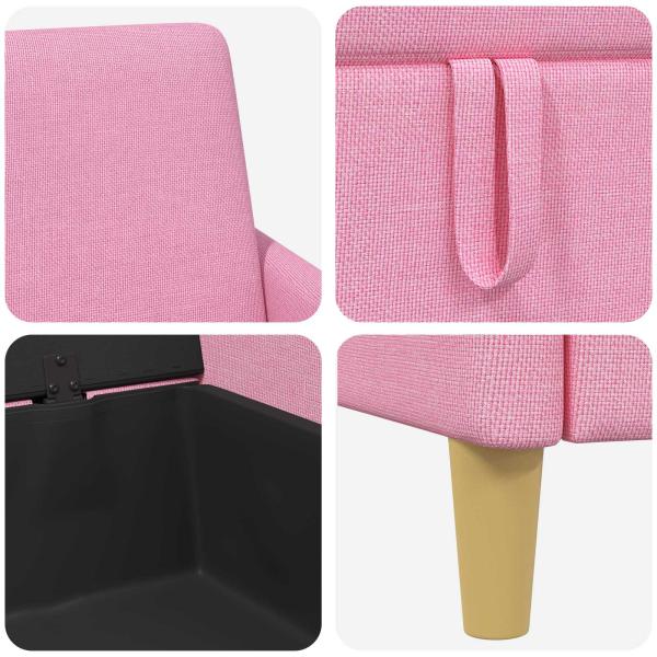Sofa mit Stauraum Rosa 122 x 78 x 87 cm Polyester
