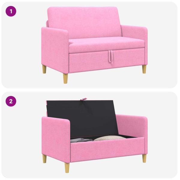 Sofa mit Stauraum Rosa 122 x 78 x 87 cm Polyester