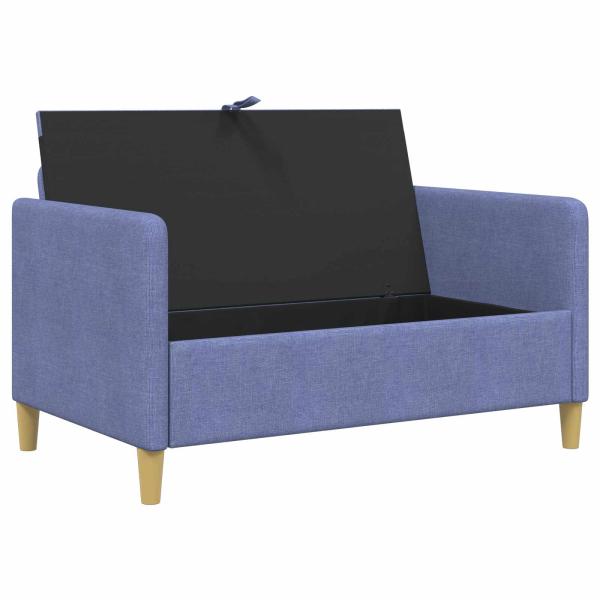 Sofa mit Stauraum Jeans blau 122 x 78 x 87 cm Polyester