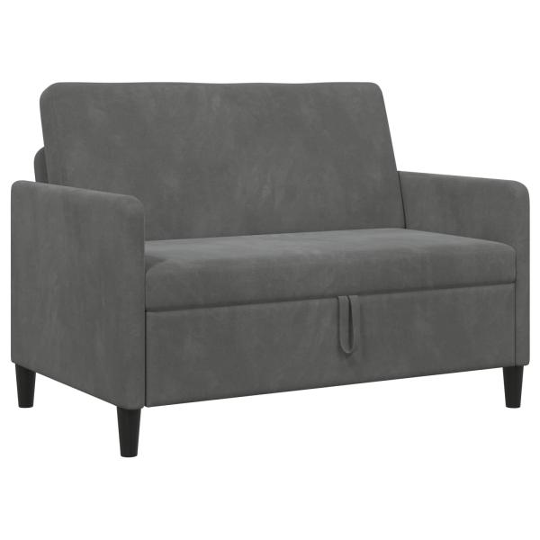 Sofa mit Stauraum Dunkelgrau 122 x 78 x 87 cm Polyester