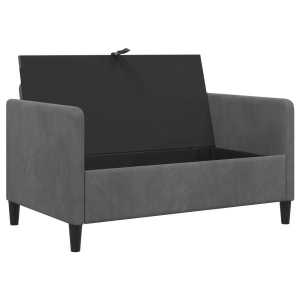 Sofa mit Stauraum Dunkelgrau 122 x 78 x 87 cm Polyester