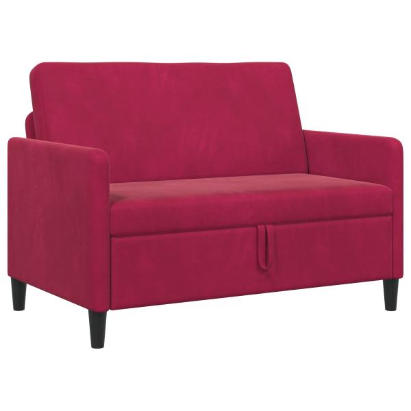 Sofa mit Stauraum Weinrot 122 x 78 x 87 cm Polyester