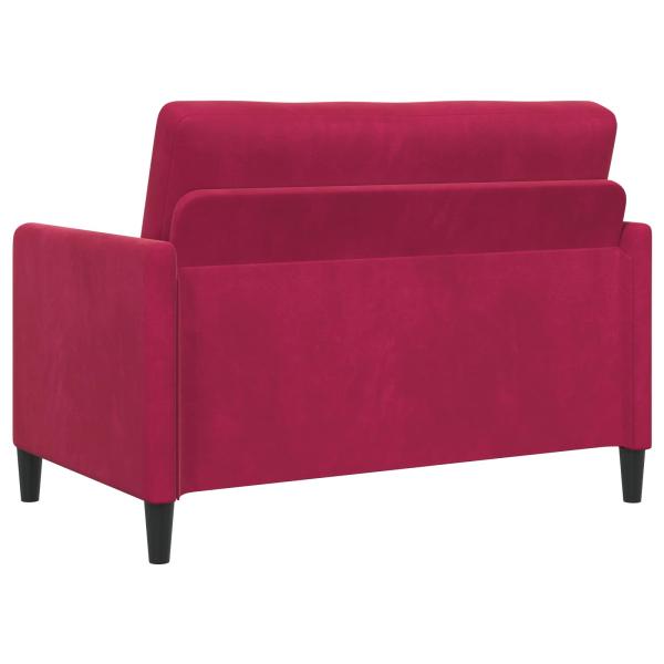 Sofa mit Stauraum Weinrot 122 x 78 x 87 cm Polyester