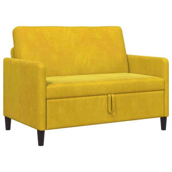 Sofa mit Stauraum Gelb 122 x 78 x 87 cm Polyester