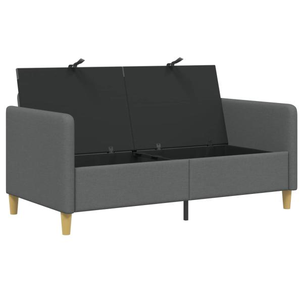 Sofa mit Stauraum Dunkelgrau 152 x 78 x 87 cm Polyester