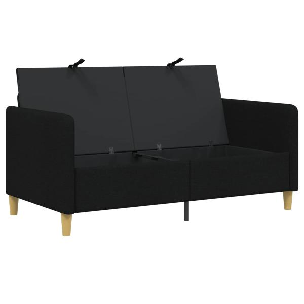 Sofa mit Stauraum Schwarz 152 x 78 x 87 cm Polyester