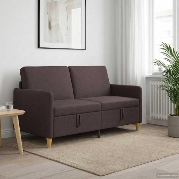 Sofa mit Stauraum Dunkelbraun 152 x 78 x 87 cm Polyester