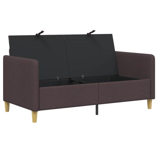 Sofa mit Stauraum Dunkelbraun 152 x 78 x 87 cm Polyester
