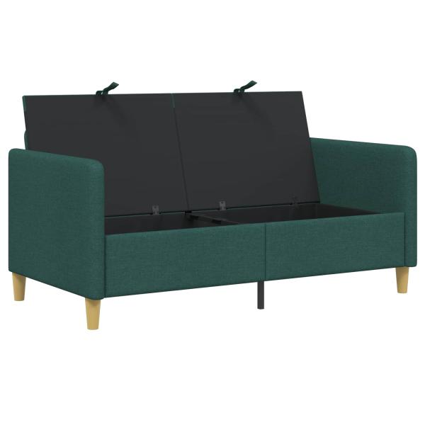 Sofa mit Stauraum Dunkelgrün 152 x 78 x 87 cm Polyester
