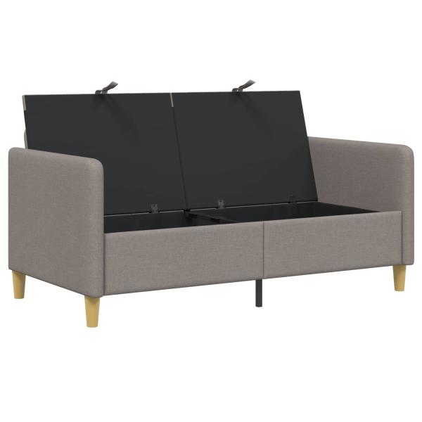 Sofa mit Stauraum Taupe 152 x 78 x 87 cm Polyester