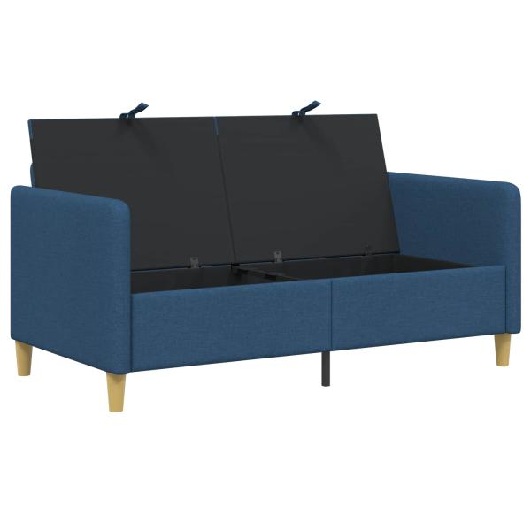 Sofa mit Stauraum Blau 152 x 78 x 87 cm Polyester