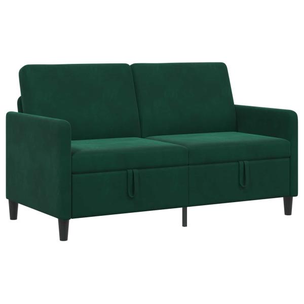 Sofa mit Stauraum Dunkelgrün 152 x 78 x 87 cm Polyester