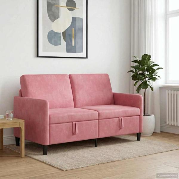 Sofa mit Stauraum Rosa 152 x 78 x 87 cm Polyester