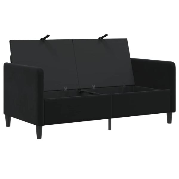 Sofa mit Stauraum Schwarz 152 x 78 x 87 cm Polyester