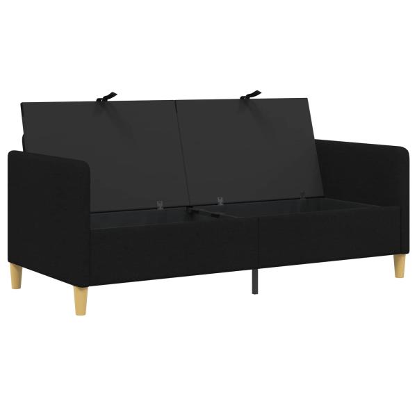 Sofa mit Stauraum Schwarz 172 x 78 x 87 cm Polyester