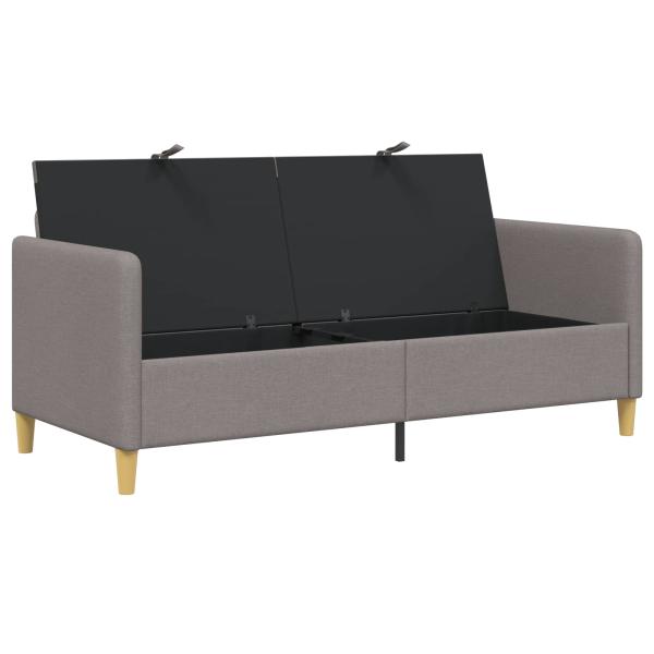 Sofa mit Stauraum Taupe 172 x 78 x 87 cm Polyester
