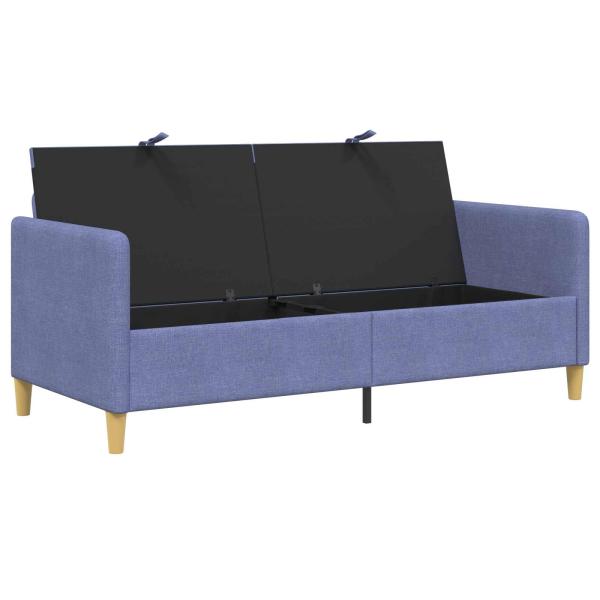 Sofa mit Stauraum Jeans blau 172 x 78 x 87 cm Polyester