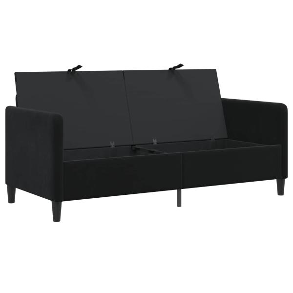 Sofa mit Stauraum Schwarz 172 x 78 x 87 cm Polyester