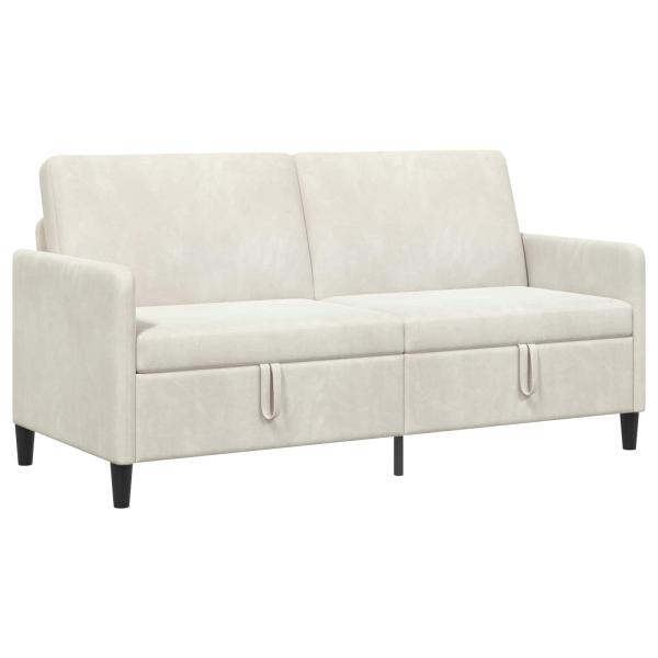 Sofa mit Stauraum Creme 172 x 78 x 87 cm Polyester