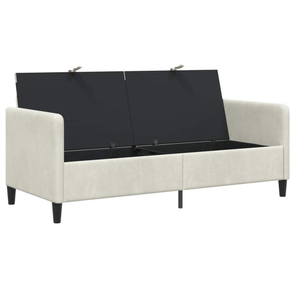 Sofa mit Stauraum Creme 172 x 78 x 87 cm Polyester