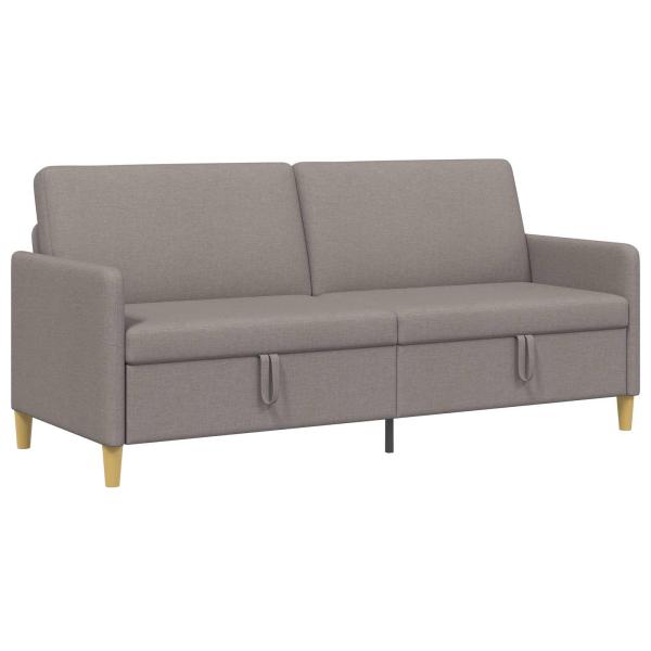 Sofa mit Stauraum Taupe 192 x 78 x 87 cm Polyester