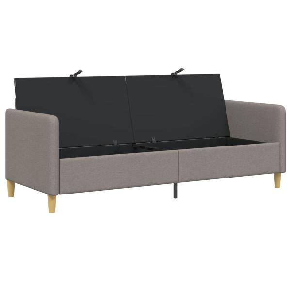 Sofa mit Stauraum Taupe 192 x 78 x 87 cm Polyester